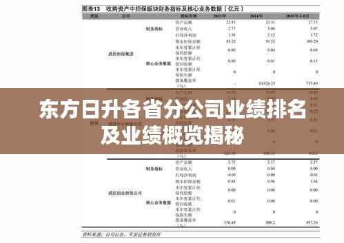 东方日升各省分公司业绩排名及业绩概览揭秘