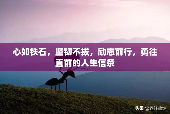 心如铁石,坚韧不拔,励志前行,勇往直前的人生信条
