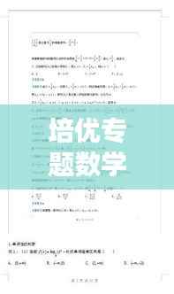 培优专题数学,深化理解,提升实战能力