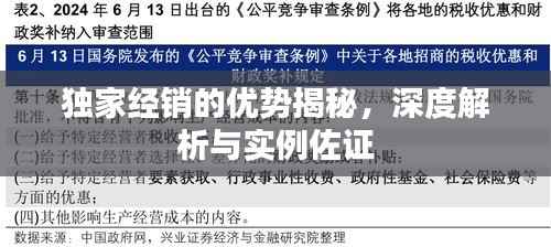 独家经销的优势揭秘，深度解析与实例佐证