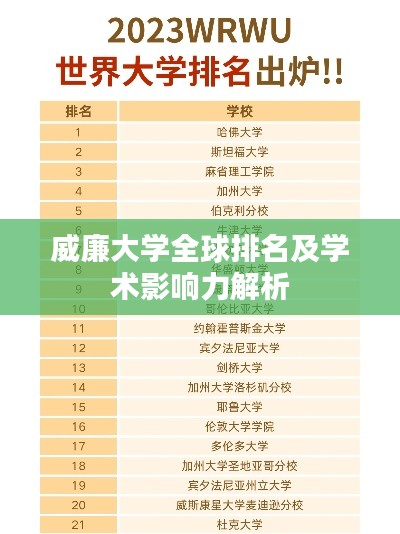 威廉大学全球排名及学术影响力解析