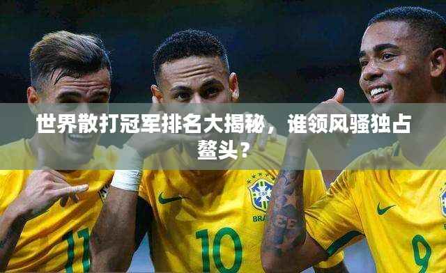 世界散打冠军排名大揭秘,谁领风骚独占鳌头?